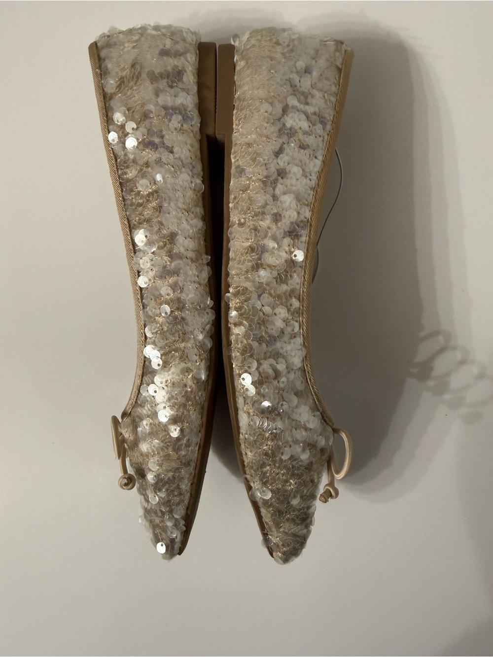 REPORT Sequin Pointed Toe Ballet Flats with Bow NWOT Women's Size 7.5 - Picture 2 of 7